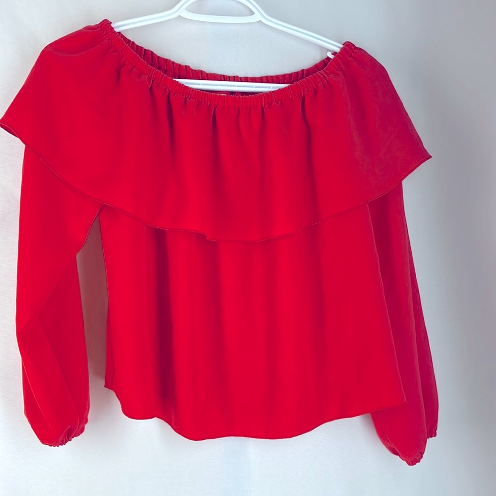 Wilfred Cropped off the shoulder Blouse. Size XS